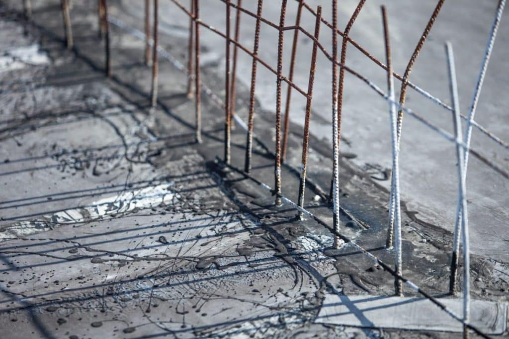 reinforced concrete with rebar