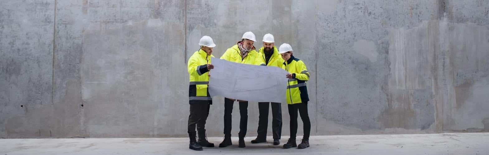 team discussing tilt up concrete