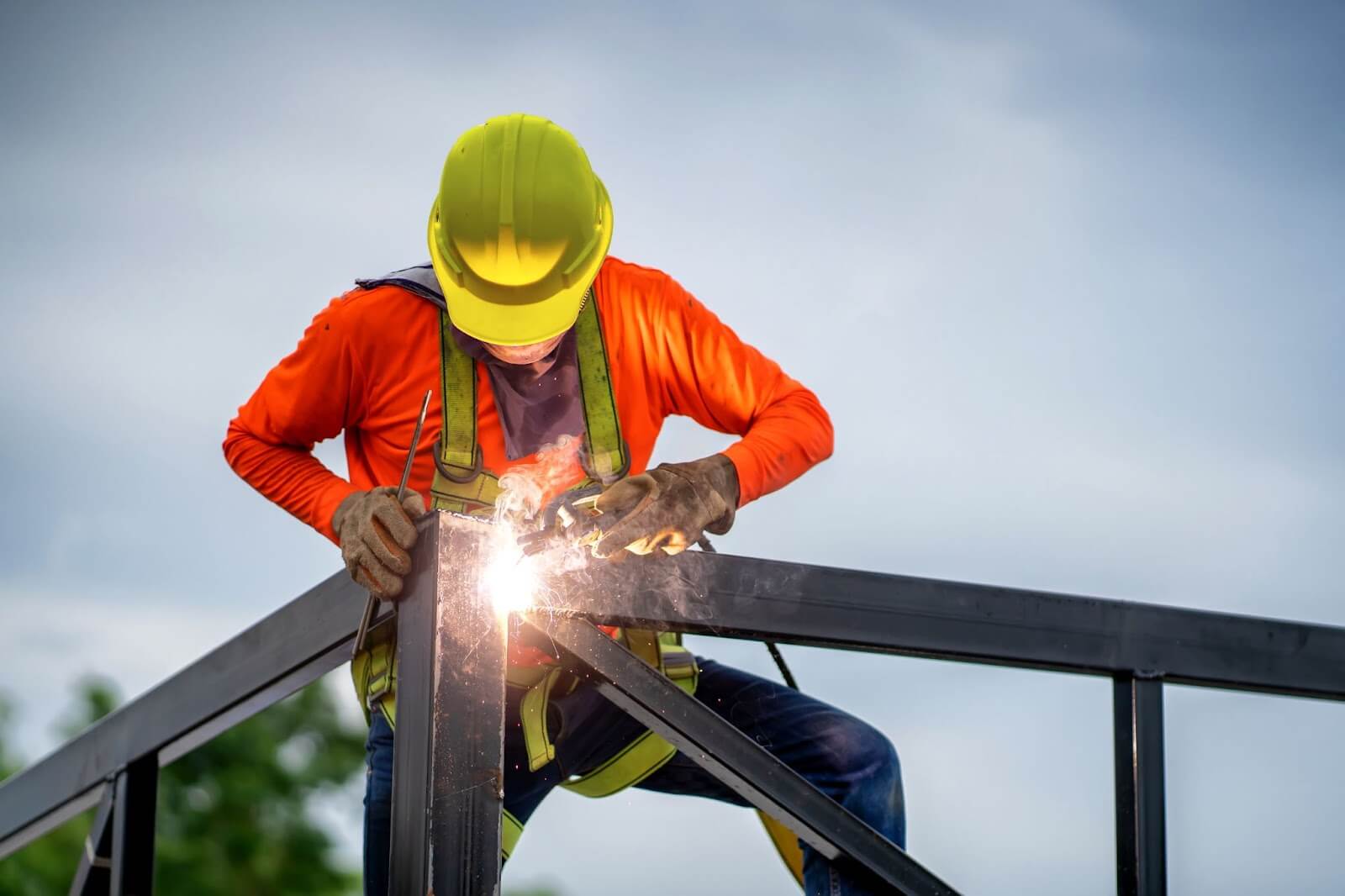 Professional working with strong sustainable steel