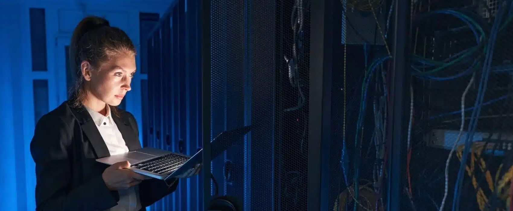 datacenter professional overseeing water cooling